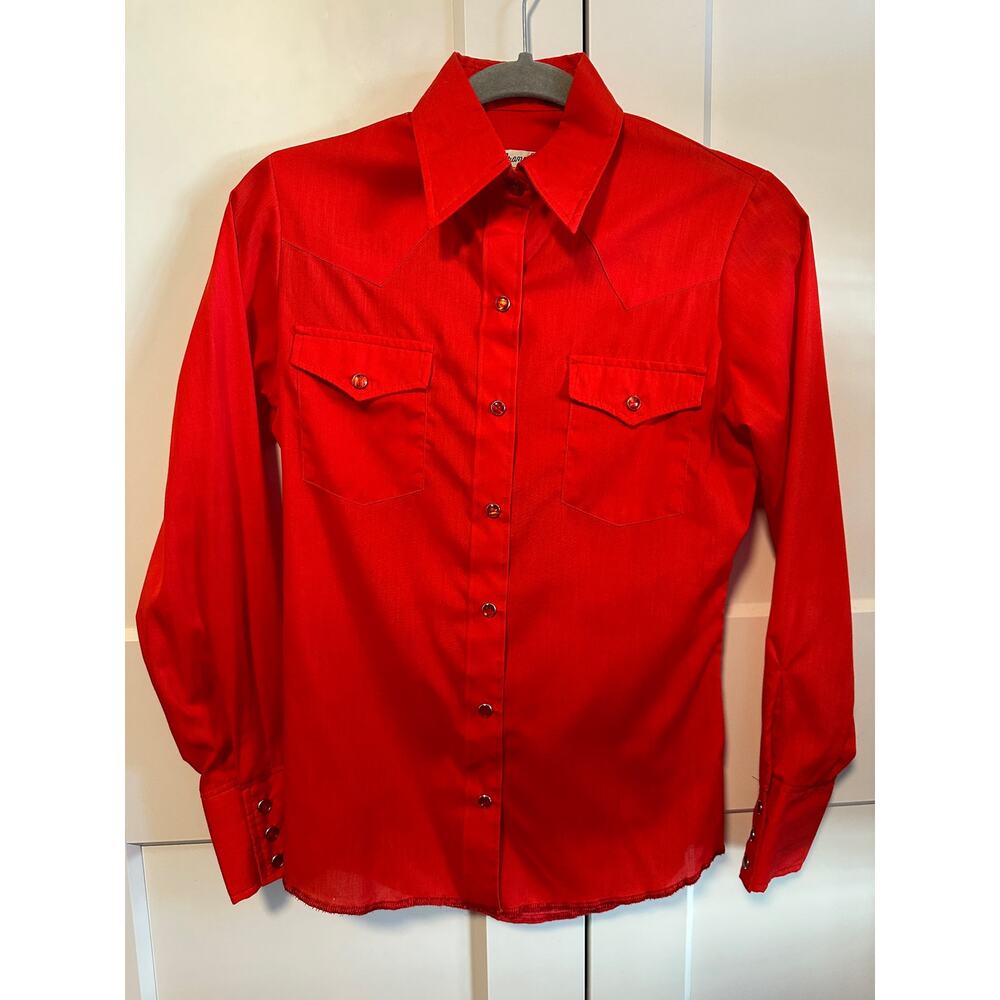 68. Vintage Wrangler for Women shirt; size 9/10 - Picture 2 of 5
